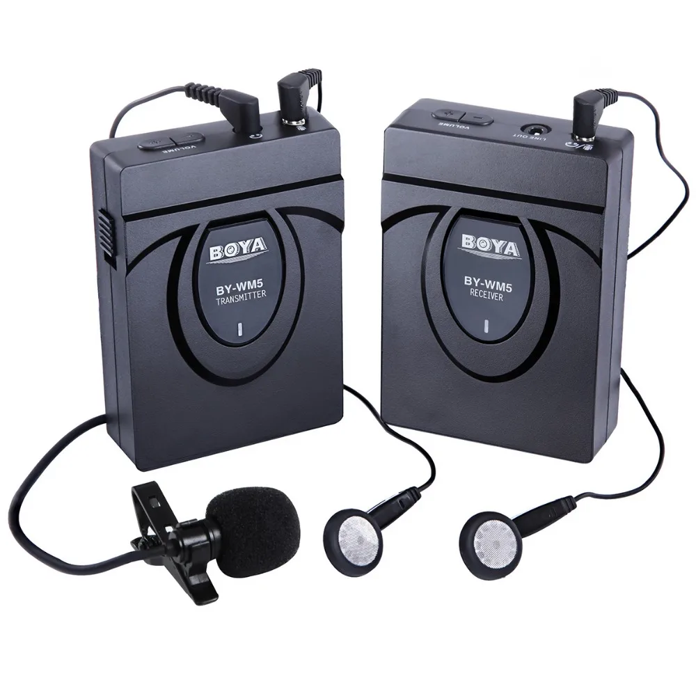 Super anti-interference wireless microphone BOYA BY-WM5 transmitter receiver 2.4GHZ GFSK speaker headphone bow microphone
Super anti-interference wireless microphone BOYA BY-WM5 transmitter receiver 2.4GHZ GFSK speaker headphone bow microphone