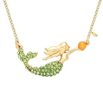 Hot Sell New Product Necklace For Women , Swimming Mermaid With Green Crystal Tail Hold Up An Orange Crystal Ball Pedants
Hot Sell New Product Necklace For Women , Swimming Mermaid With Green Crystal Tail Hold Up An Orange Crystal Ball Pedants