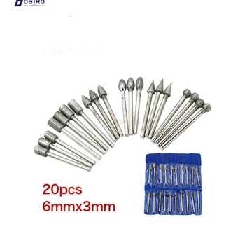 20Pcs Dremel Accessories Diamond Grinding Heads Mini Drill Burrs Bit Set for Dremel Rotary Tool Grinding Accessories 3mm Shank
20Pcs Dremel Accessories Diamond Grinding Heads Mini Drill Burrs Bit Set for Dremel Rotary Tool Grinding Accessories 3mm Shank