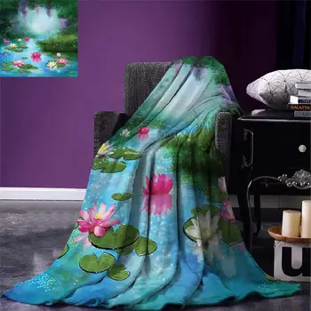 Nature Throw Blanket Fantasy Pond with Water Lilies Floating Romantic Lotus Fairy Tale Digital Art Warm Microfiber
Nature Throw Blanket Fantasy Pond with Water Lilies Floating Romantic Lotus Fairy Tale Digital Art Warm Microfiber
