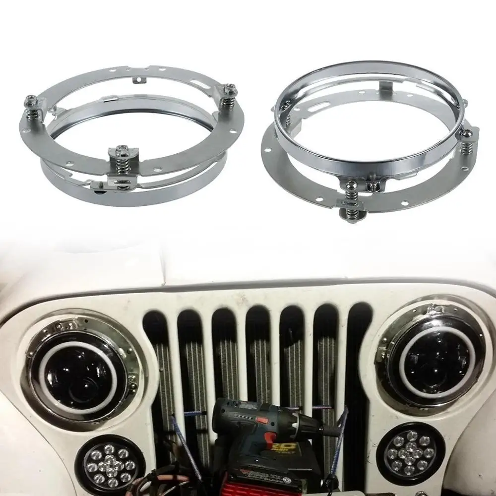 Universal 7" Round LED Headlight Bracket Chrome Ring Mounting for Headlight Mount for 2007-2017 Jp Wrangler Harley Davidson
Universal 7" Round LED Headlight Bracket Chrome Ring Mounting for Headlight Mount for 2007-2017 Jp Wrangler Harley Davidson