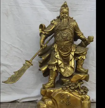 SCY 15366++++26" China Brass Stand Guan Gong Yu Warrior God Hand Broadsword Statue Sculpture
SCY 15366++++26" China Brass Stand Guan Gong Yu Warrior God Hand Broadsword Statue Sculpture