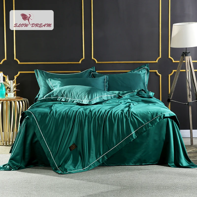 SlowDream Luxury Bedding Set 100% Silk Bedspread Double Queen King Duvet Cover Bed Flat Sheet Decor Home Textiles Linens Euro
SlowDream Luxury Bedding Set 100% Silk Bedspread Double Queen King Duvet Cover Bed Flat Sheet Decor Home Textiles Linens Euro