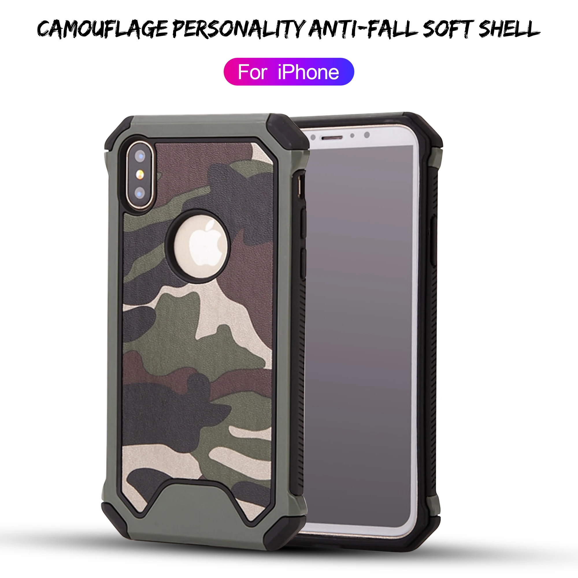 FastDeng Fashion Camouflage Shockproof Case For iPhone6 7 8P Three-in-one Soft TPU+PU Leather+Hard PC Case For iPhoneX XR XS Max
FastDeng Fashion Camouflage Shockproof Case For iPhone6 7 8P Three-in-one Soft TPU+PU Leather+Hard PC Case For iPhoneX XR XS Max