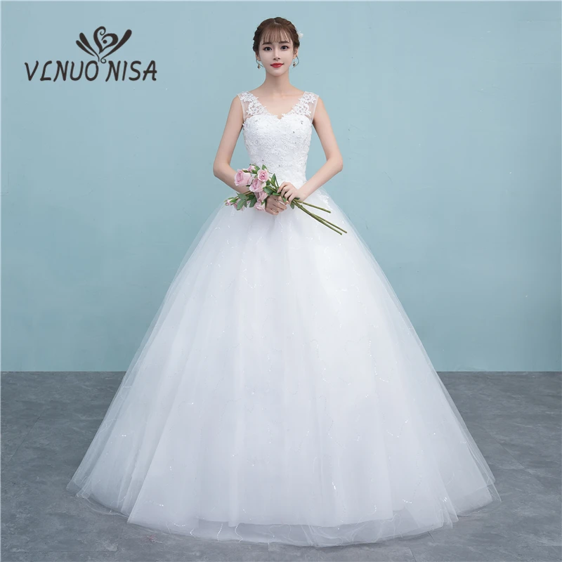 VLNUO NISA Cheap Tulle Wedding Dresses Sexy V-Neck Backless Lace Up Bridal Dress Appliques Crystal Sequin Plus Size Ball Gown
VLNUO NISA Cheap Tulle Wedding Dresses Sexy V-Neck Backless Lace Up Bridal Dress Appliques Crystal Sequin Plus Size Ball Gown