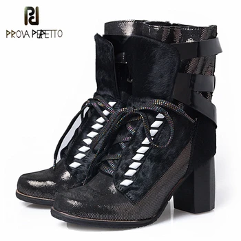 Prova Perfetto Real Natural Leather With Horse Hair High Heels Boots For Women Rivets Buckle Strap Heels Ankle Boots Short Boots
Prova Perfetto Real Natural Leather With Horse Hair High Heels Boots For Women Rivets Buckle Strap Heels Ankle Boots Short Boots