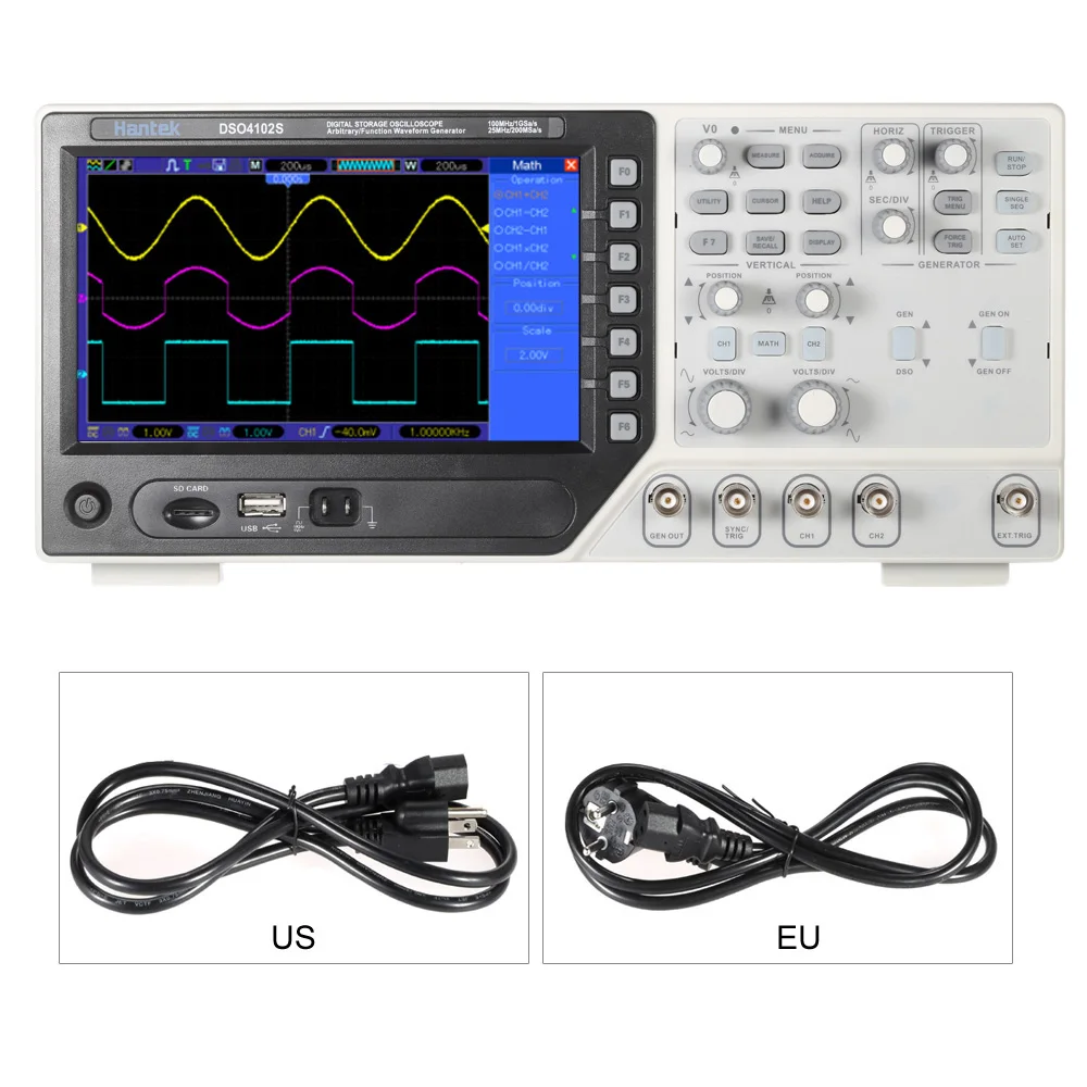 Desktop Mixed Signal Oscilloscope +1 Channel Arbitrary/Function Waveform Generator 100MHz 25MHZ Signal Generator
Desktop Mixed Signal Oscilloscope +1 Channel Arbitrary/Function Waveform Generator 100MHz 25MHZ Signal Generator
