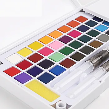 12/18/24/36 Colors Portable Travel Solid Pigment Watercolor Paints Set With Water Color Brush Pen For Painting Art Supplies
12/18/24/36 Colors Portable Travel Solid Pigment Watercolor Paints Set With Water Color Brush Pen For Painting Art Supplies