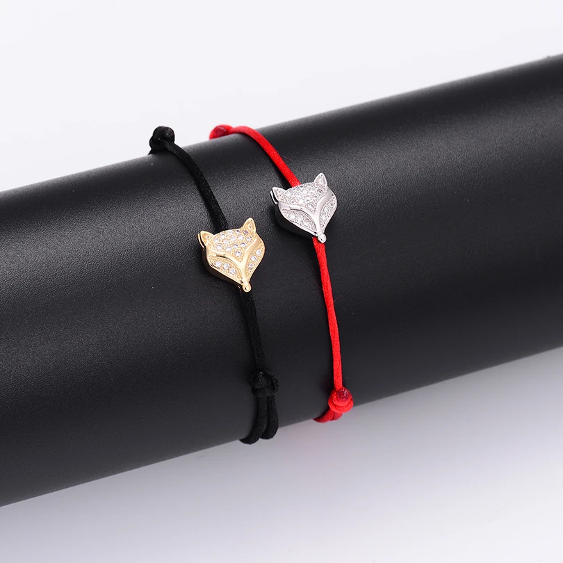 Chic Cubic Zirconia Fox Braid Charm Bracelets Adjustable Fashion Red Strings Lucky Bracelet For Women Golden Animal Jewelry
Chic Cubic Zirconia Fox Braid Charm Bracelets Adjustable Fashion Red Strings Lucky Bracelet For Women Golden Animal Jewelry