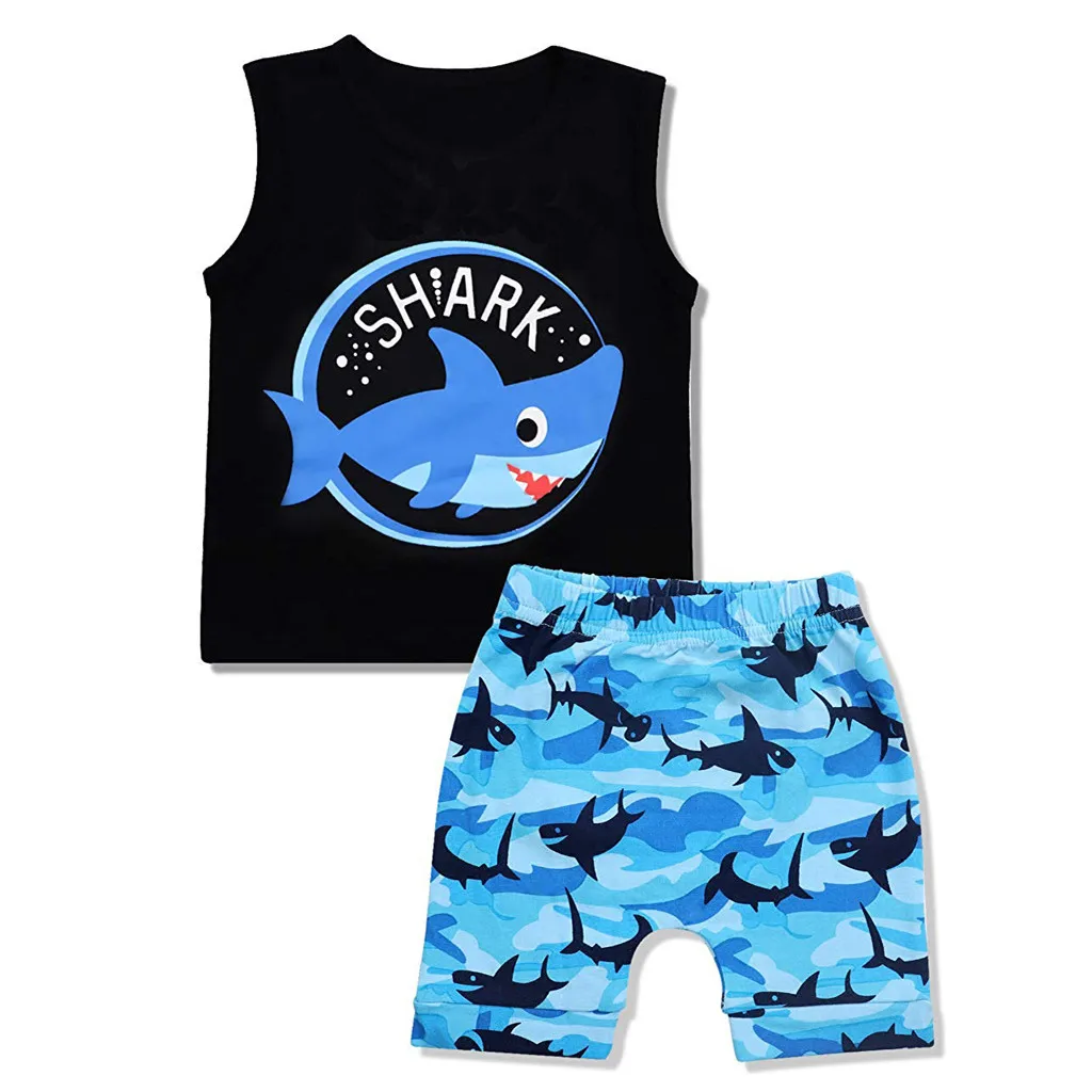 2019 Boys Clothes Summer Children Clothing Sets For Kids Cartoon Shark Print Vest Tops+Shorts Baby Boy Outfit Set 1 2 3 4 Years
2019 Boys Clothes Summer Children Clothing Sets For Kids Cartoon Shark Print Vest Tops+Shorts Baby Boy Outfit Set 1 2 3 4 Years