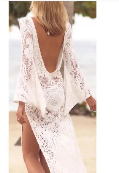 1pcs/lot european style woman summer beach lace dress female o-neck backless long sleeeve beach dress
1pcs/lot european style woman summer beach lace dress female o-neck backless long sleeeve beach dress