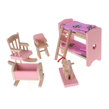 Dollhouse Furniture Wooden Miniature Baby Nursery Room Crib Chair Bed Kids Gift Pink
Dollhouse Furniture Wooden Miniature Baby Nursery Room Crib Chair Bed Kids Gift Pink