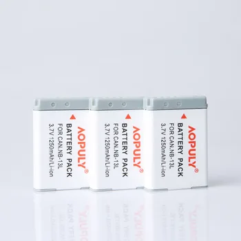 AOPULY 3 x 1250mAh NB-13L NB 13L NB13L Digital Camera Battery for Canon PowerShot G5X G7X G9X G7 X Mark II SX720 HS
AOPULY 3 x 1250mAh NB-13L NB 13L NB13L Digital Camera Battery for Canon PowerShot G5X G7X G9X G7 X Mark II SX720 HS