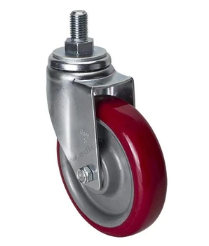1PC EDL Medium Duty 5 Inch Casters Wheels 130Kg Polyurethane PU Wheels Castors Thread Screw Swivel Roller Industrial for trolley 
1PC EDL Medium Duty 5 Inch Casters Wheels 130Kg Polyurethane PU Wheels Castors Thread Screw Swivel Roller Industrial for trolley