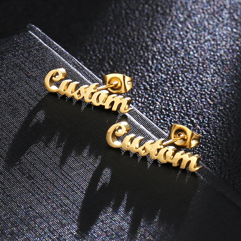 Personalized Name Stainless Steel Letter Stud Earrings For Women Custom Name Piercing Earrings Nameplate jewelry
Personalized Name Stainless Steel Letter Stud Earrings For Women Custom Name Piercing Earrings Nameplate jewelry