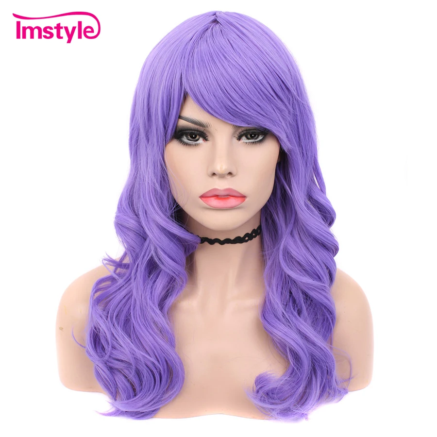 Imstyle Purple Wig Synthetic Hair Wig Bangs Wigs For Women Heat Resistant Fiber Cosplay Party Wigs 22 inches
Imstyle Purple Wig Synthetic Hair Wig Bangs Wigs For Women Heat Resistant Fiber Cosplay Party Wigs 22 inches