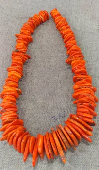 oranger turquoise necklace ,square,box,freeform,slab beads 15-30mm 17inch 
oranger turquoise necklace ,square,box,freeform,slab beads 15-30mm 17inch