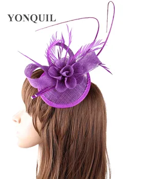 Purple millinery sinamay fascinators with ostrich sticker for party hat bridal wedding hats cocktail hat 17color selected OF1546
Purple millinery sinamay fascinators with ostrich sticker for party hat bridal wedding hats cocktail hat 17color selected OF1546