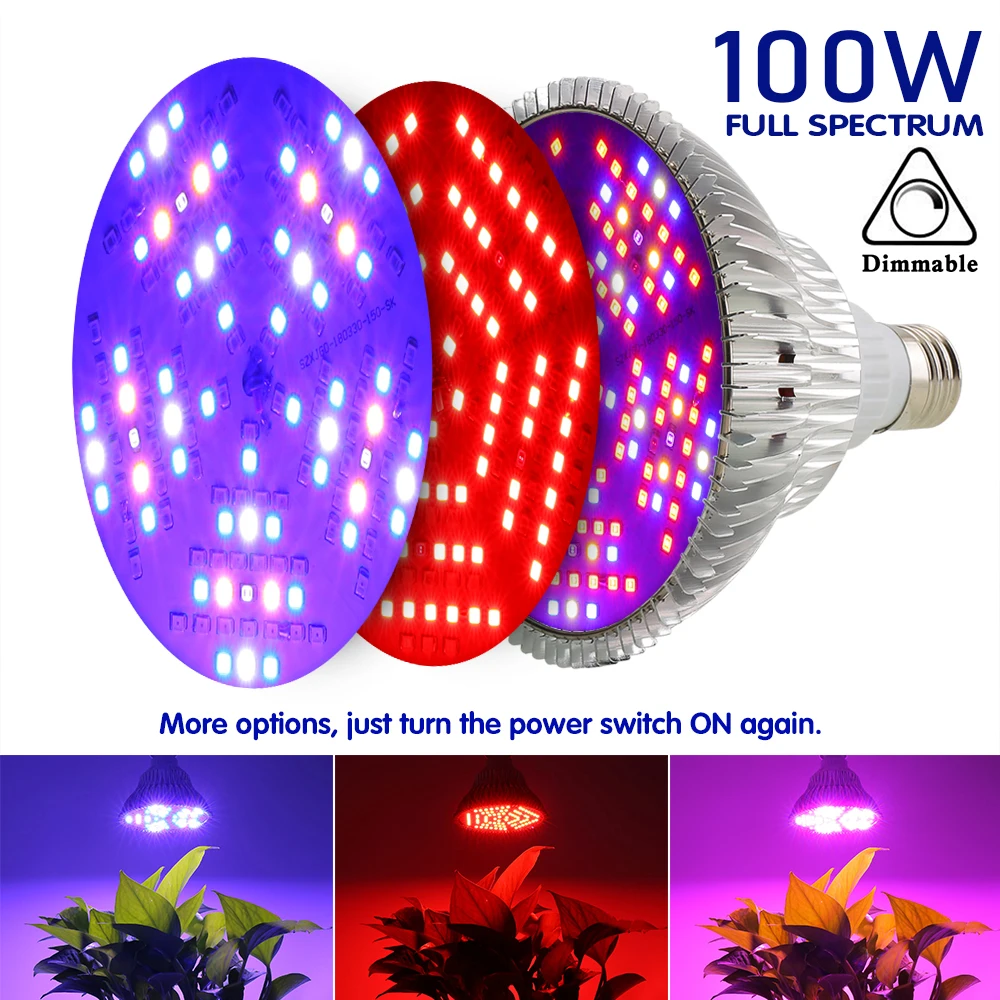 Full Spectrum cfl LED Grow Light Lampada 100W E27 Indoor Plant Lamp Flowering Hydroponics System IR UV Garden Indoor Plant Lamp
Full Spectrum cfl LED Grow Light Lampada 100W E27 Indoor Plant Lamp Flowering Hydroponics System IR UV Garden Indoor Plant Lamp