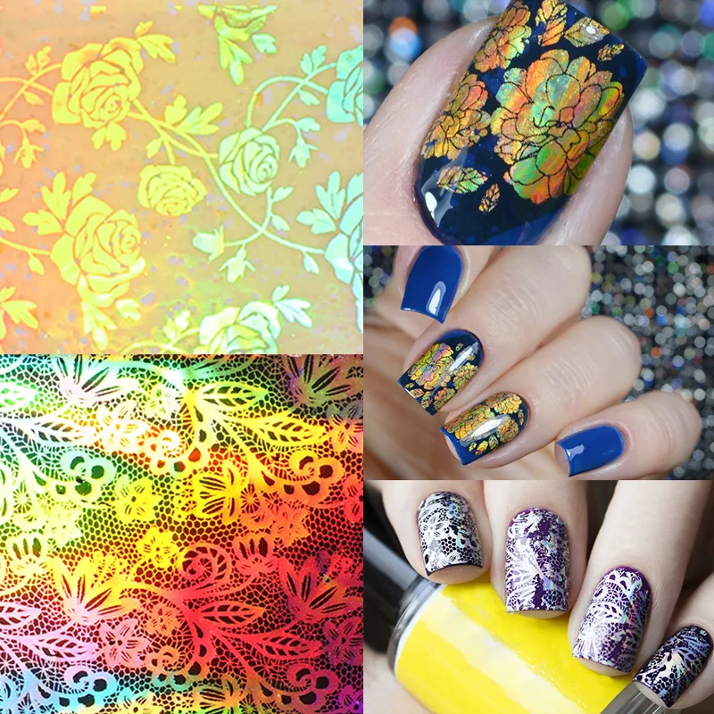 16Pcs/set Starry Nail Foil Gold Lace Holographic Laser Bubble Stripe Flower Star Paper 4*20cm Manicure Nail Art Transfer Sticker
16Pcs/set Starry Nail Foil Gold Lace Holographic Laser Bubble Stripe Flower Star Paper 4*20cm Manicure Nail Art Transfer Sticker