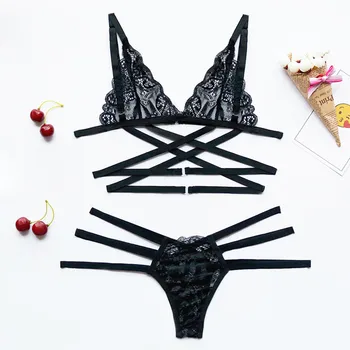 Dessous Fashion Sexy Lace Sleepwear Lingerie Femme Women Tempting Bra Lingerie Set Push Up Bra Set Bandage Underwear Women Set
Dessous Fashion Sexy Lace Sleepwear Lingerie Femme Women Tempting Bra Lingerie Set Push Up Bra Set Bandage Underwear Women Set
