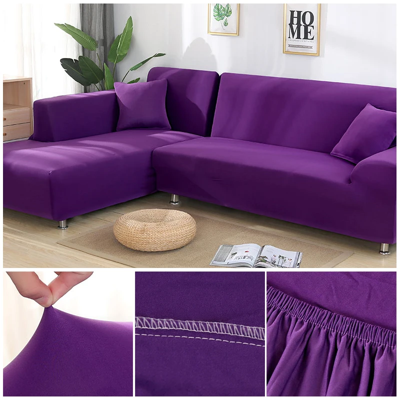 L shaped Solid Sofa Cover with Elastic for Sectional and Corner Sofa with Deep Gap Suitable in Living Room and Office 18 L shaped Solid Sofa Cover with Elastic for Sectional and Corner Sofa with Deep Gap Suitable in Living Room and Office 23