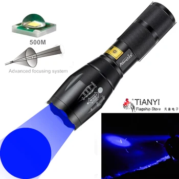 Flashlight Torch Blue LED light Zoomable bule Lamp light AAA Battery For Night Fishing Fishing Hunting Blue light torch
Flashlight Torch Blue LED light Zoomable bule Lamp light AAA Battery For Night Fishing Fishing Hunting Blue light torch