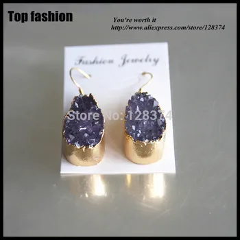 Newest Jewelry druzy drusy 1.7x1.1x1cm stone in purple color beautiful purple stone earring,quartz gems earring
Newest Jewelry druzy drusy 1.7x1.1x1cm stone in purple color beautiful purple stone earring,quartz gems earring