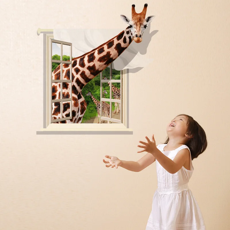 giraffe 3D Wall stickers Living room sofa background PVC transparent film can remove wall stickers Home Decoration child mural
giraffe 3D Wall stickers Living room sofa background PVC transparent film can remove wall stickers Home Decoration child mural