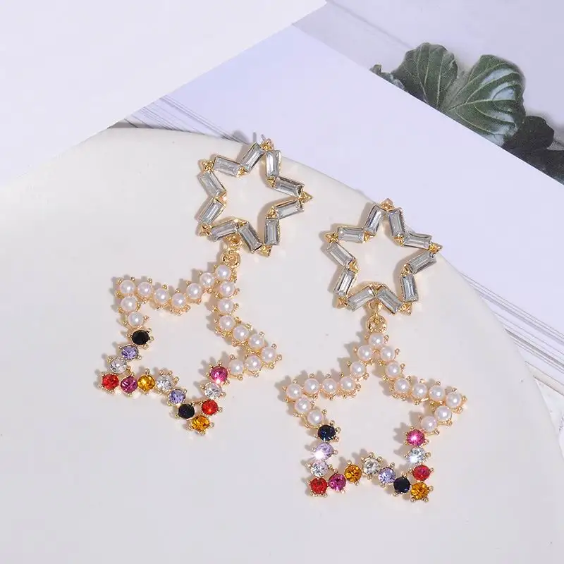 Korean Colorful Star Drop Earrings For Women 2019 Exaggerated Fashion Jewelry Dangle Earrings Wholesale Bijoux Personality
Korean Colorful Star Drop Earrings For Women 2019 Exaggerated Fashion Jewelry Dangle Earrings Wholesale Bijoux Personality