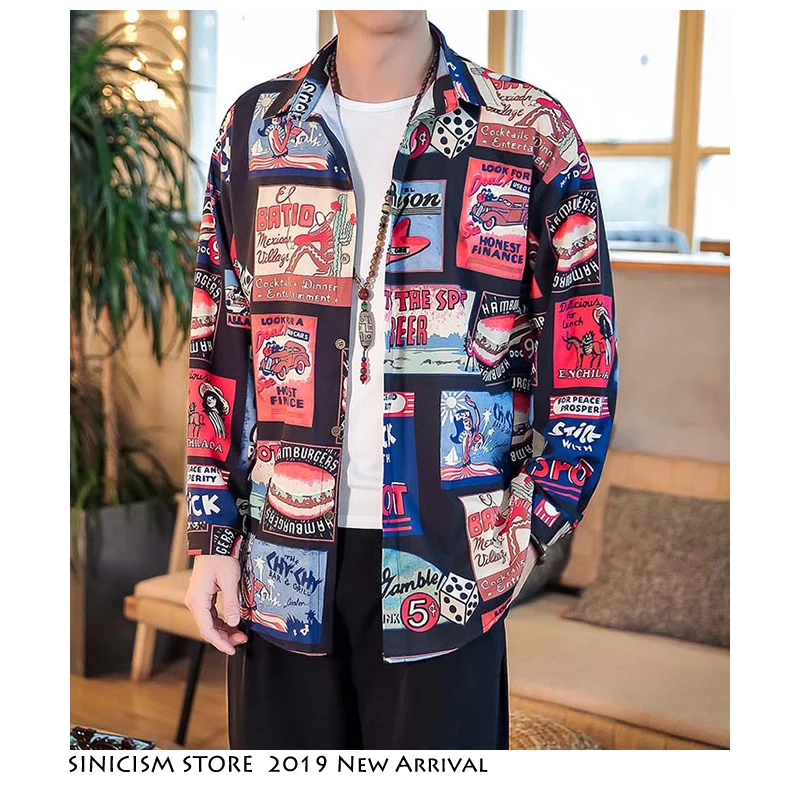 Sinicism Store Men Streetwear Print Shirts 2019 Mens Harajuku Long Sleeve Summer Shirt Regular Fit Korean Men Clothes Vintage
Sinicism Store Men Streetwear Print Shirts 2019 Mens Harajuku Long Sleeve Summer Shirt Regular Fit Korean Men Clothes Vintage