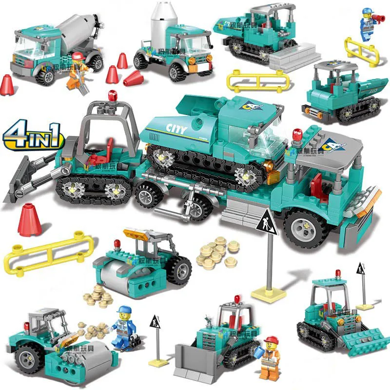 NEW 462+pcs Assembling Building Blocks 4 IN 1 Toys for Boy Urban Engineering Large Trailer Educational for Children
NEW 462+pcs Assembling Building Blocks 4 IN 1 Toys for Boy Urban Engineering Large Trailer Educational for Children