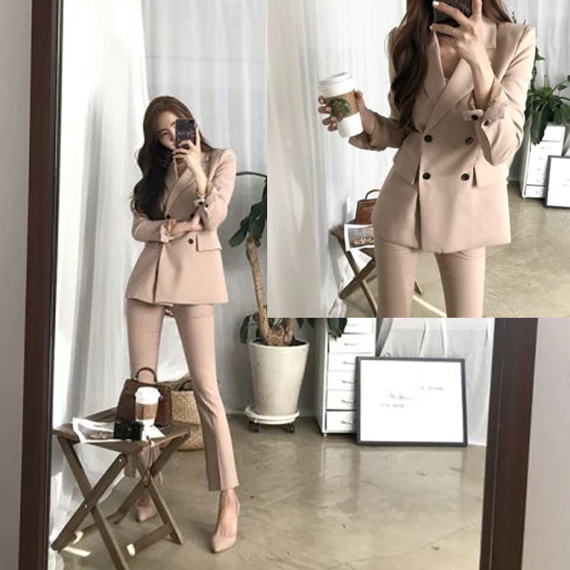 2 piece set women Suit femal new style high quality business solid color European style casual office lady's jacket + pants suit
2 piece set women Suit femal new style high quality business solid color European style casual office lady's jacket + pants suit