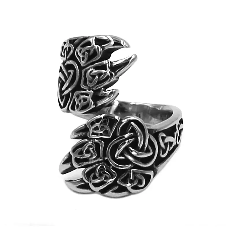 Vikings Norse Amulet Ring Stainless Steel Jewelry Celtic Knot Charms Claw Bear Paw Motor Biker Mens Ring Wholesale SWR0784
Vikings Norse Amulet Ring Stainless Steel Jewelry Celtic Knot Charms Claw Bear Paw Motor Biker Mens Ring Wholesale SWR0784