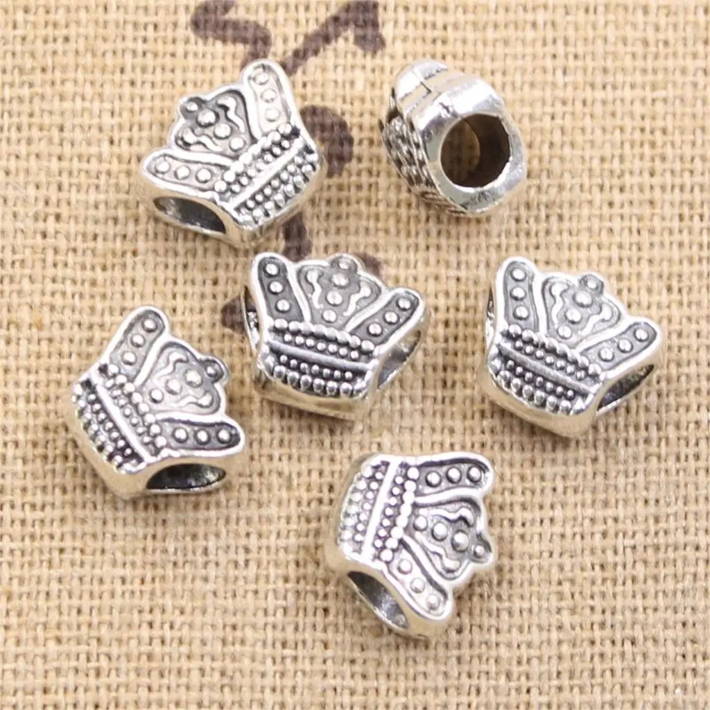 20pcs 10x6x11mm crown 4mm big hole bead charm fits antique silver charm bracelets Wholesale
20pcs 10x6x11mm crown 4mm big hole bead charm fits antique silver charm bracelets Wholesale