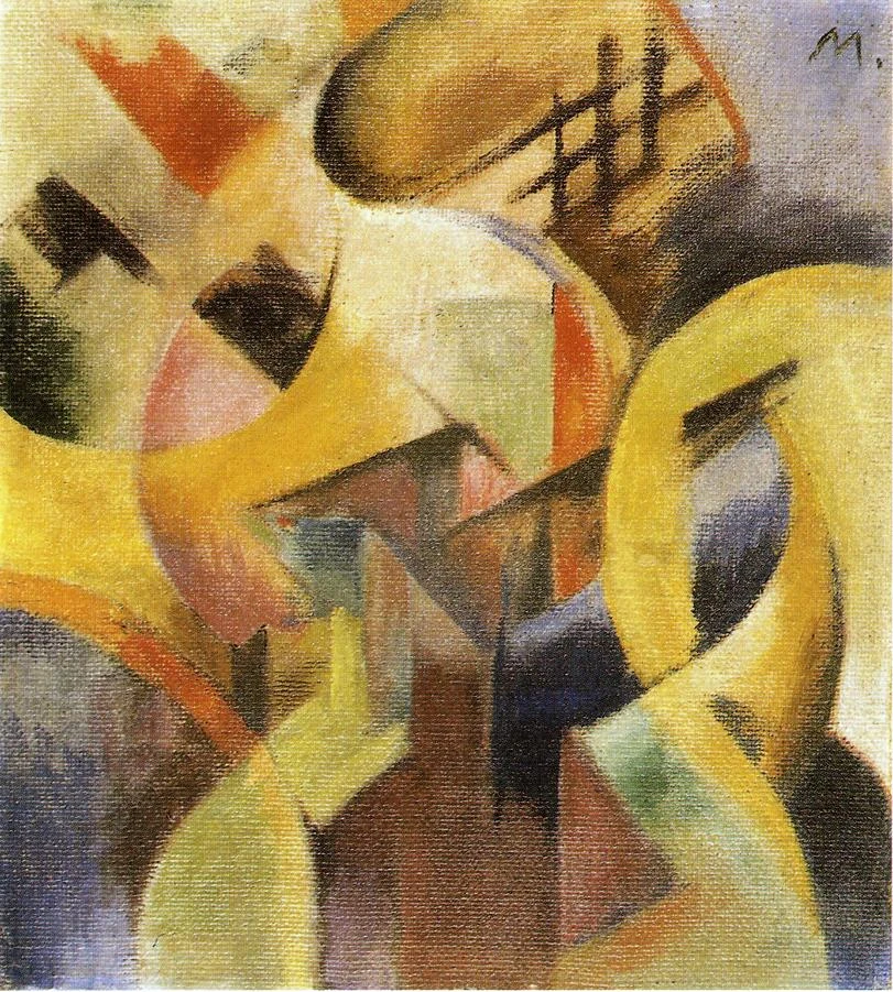 

High quality Oil painting Canvas Reproductions Small Composition I 1913 By Franz Marc hand painted