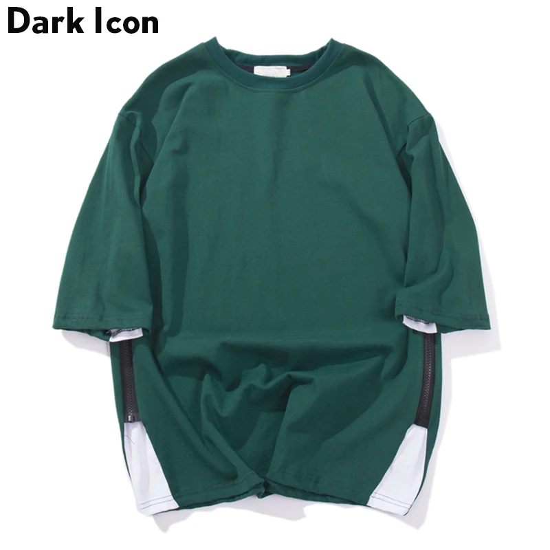 Dark Icon Fake Zipper Color Contrast Men's T-shirt Hafl Sleeved Oversized Tee Shirts Men Streetwear Clothing 2019 Summer
Dark Icon Fake Zipper Color Contrast Men's T-shirt Hafl Sleeved Oversized Tee Shirts Men Streetwear Clothing 2019 Summer
