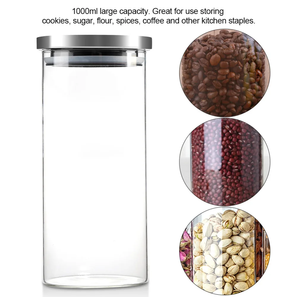 Food container candy glass jar tea box 1000ml glass storage jar coffee beans kitchen storage bottle
Food container candy glass jar tea box 1000ml glass storage jar coffee beans kitchen storage bottle