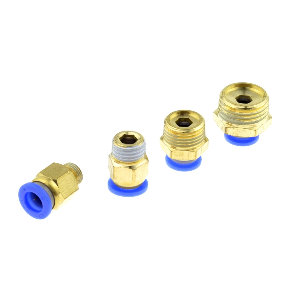Pneumatic Connector 8mm OD Hose Push In Tube to 1/8" 1/4" 3/8" 1/2"BSPT Male Thread Straight Gas Air Quick Fittings Adapter
Pneumatic Connector 8mm OD Hose Push In Tube to 1/8" 1/4" 3/8" 1/2"BSPT Male Thread Straight Gas Air Quick Fittings Adapter