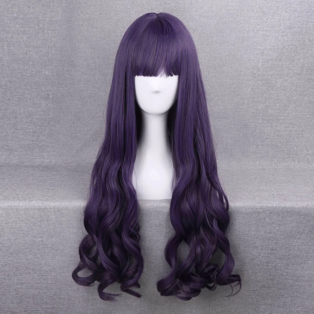 Lolita Dark Purple 80cm Curly Anime Party Women Cosplay Synthetic Bangs Wig + Wig Cap
Lolita Dark Purple 80cm Curly Anime Party Women Cosplay Synthetic Bangs Wig + Wig Cap