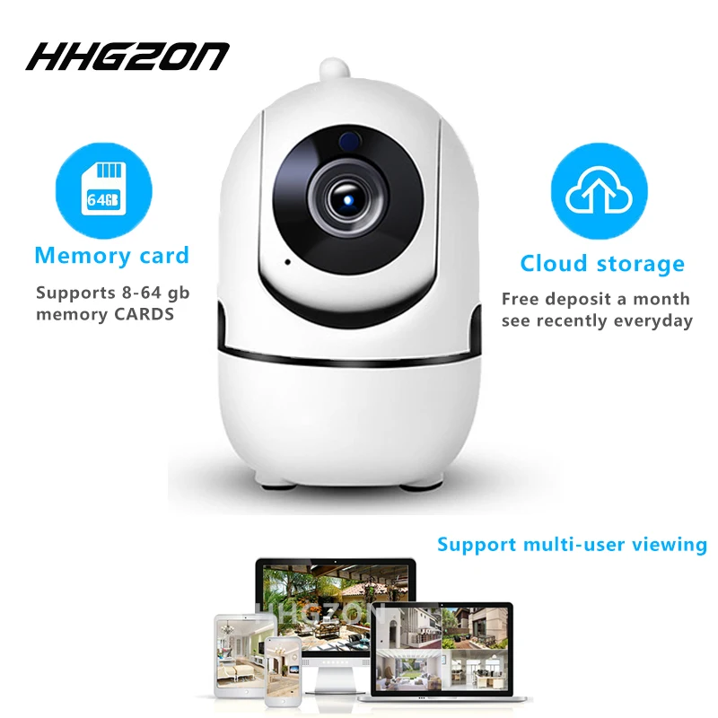 

HD 1080P Cloud IP Camera WiFi Wireless Baby Monitor Night Vision Auto Tracking CCTV Network Home Security Surveillance Mini Cam