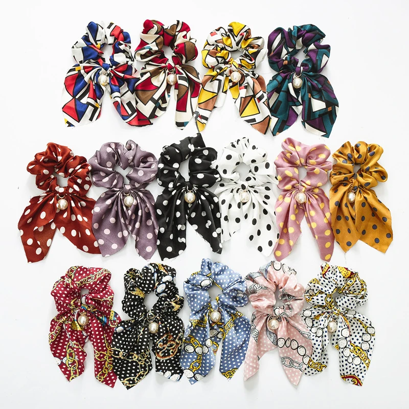 Fashion Rabbit ear Pearl Women Scrunchie Ponytail Holder Flower Scrunchies Hair Ties Elastics Hair Bands for Girls
Fashion Rabbit ear Pearl Women Scrunchie Ponytail Holder Flower Scrunchies Hair Ties Elastics Hair Bands for Girls