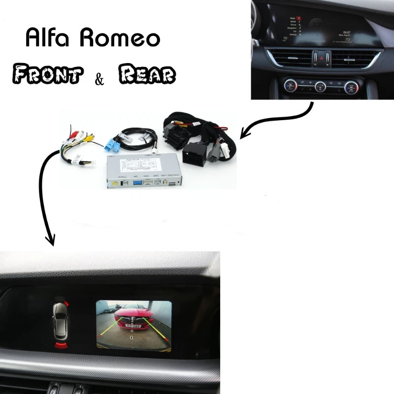 For Alfa Romeo Park Assist Front & Bakcup Rear camera interface Reverse Improve Stelvio 949 Giulia 952
For Alfa Romeo Park Assist Front & Bakcup Rear camera interface Reverse Improve Stelvio 949 Giulia 952
