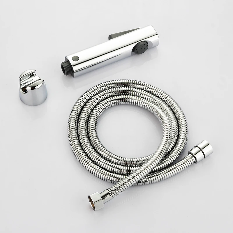 Description Picture 3 of itemChrome handheld bidet spray shattaf Health Cleaning sprayer Toilet Bidet Faucet Shower Spray Set with 1/2 Diverter Valve--SM779