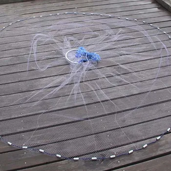 Fishing Net Hand Throw Mesh Hand Sprinkle Spinning Net Aluminum Ring Finefish Network with Sinker
Fishing Net Hand Throw Mesh Hand Sprinkle Spinning Net Aluminum Ring Finefish Network with Sinker