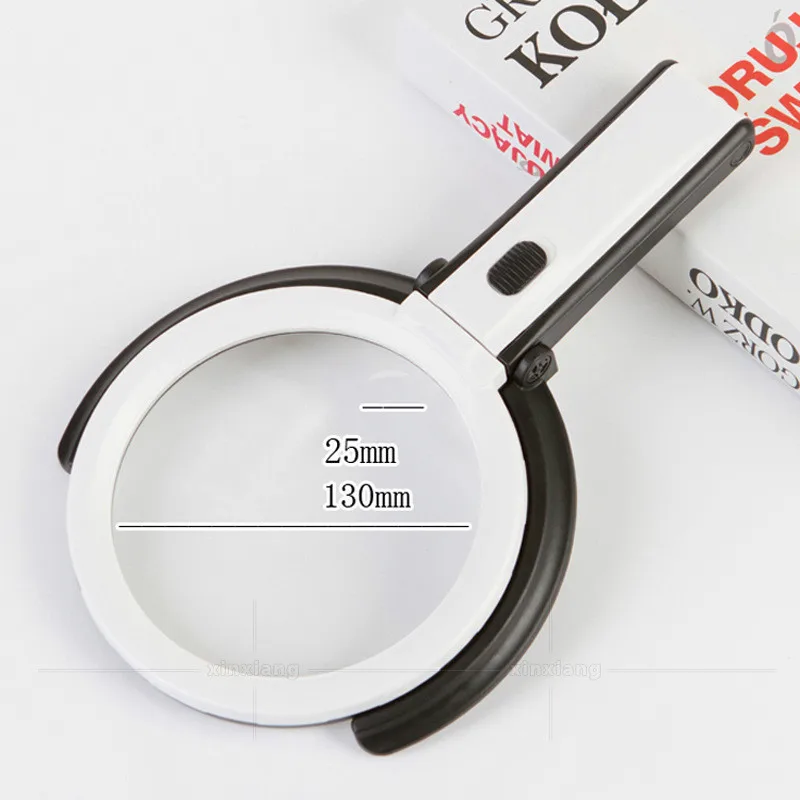 Xinxiang Magnifier 1.8X 5X illuminated Magnifying Glass With LED Light For Reading Map Magnifiers Folding Desk Glasses Magnifier (1)