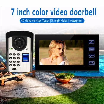 7 inch touch screen color video doorbell smart home system two way audio fingerprint unlock 2.4G Digital wifi doorbell cameras
7 inch touch screen color video doorbell smart home system two way audio fingerprint unlock 2.4G Digital wifi doorbell cameras
