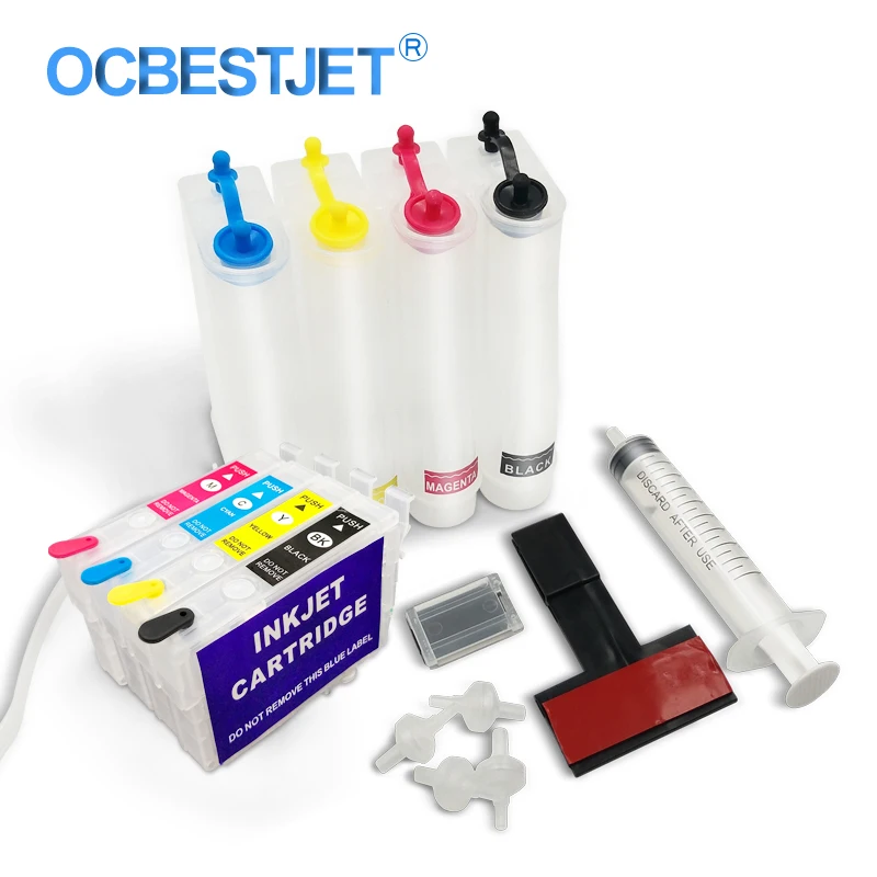 T1801-T1804 Continuous Ink Supply System For Epson XP-30 XP-102 XP-205 XP-212 XP-215 XP-302 XP-305 CISS Cartridge 4Colors/Set
T1801-T1804 Continuous Ink Supply System For Epson XP-30 XP-102 XP-205 XP-212 XP-215 XP-302 XP-305 CISS Cartridge 4Colors/Set