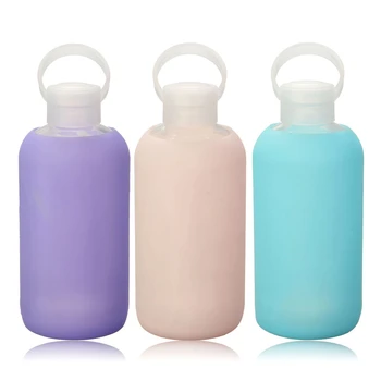New Fashion Colorful 500mL Glass Water Bottle Glass Beautiful Gift Women Water Bottles with Protective Silicon Case Tour
New Fashion Colorful 500mL Glass Water Bottle Glass Beautiful Gift Women Water Bottles with Protective Silicon Case Tour