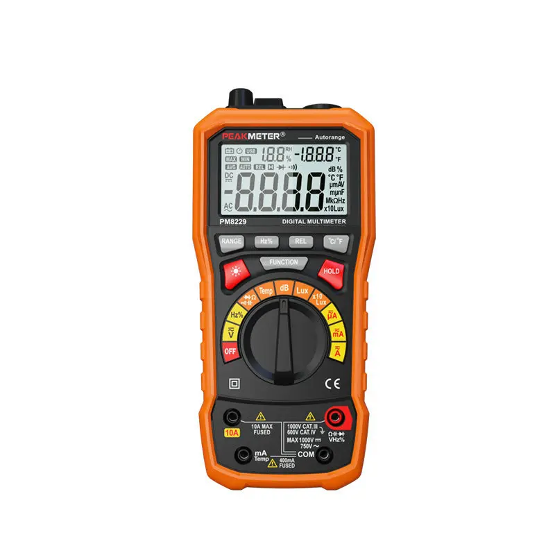 Multifunctional digital multimeter, temperature, humidity, illumination, noise, universal multimeter
Multifunctional digital multimeter, temperature, humidity, illumination, noise, universal multimeter